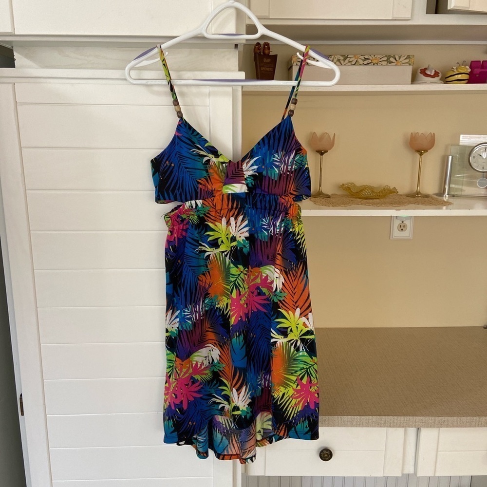 Hawaiian print summer dress